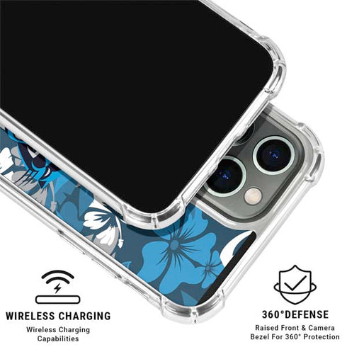 NFL Carolina Panthers Tropical Print iPhone 16 Pro Clear Case